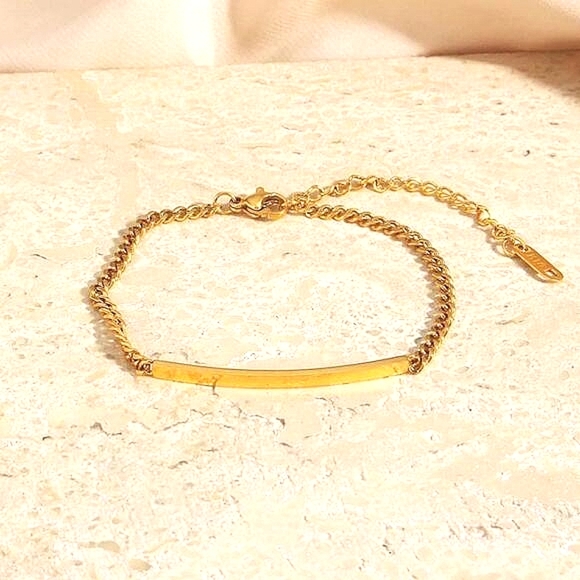 NEW Unisex PVD Gold Stainless Steel‎ 3mm ID Bracelet, Size 6.5-9” - Picture 3 of 6